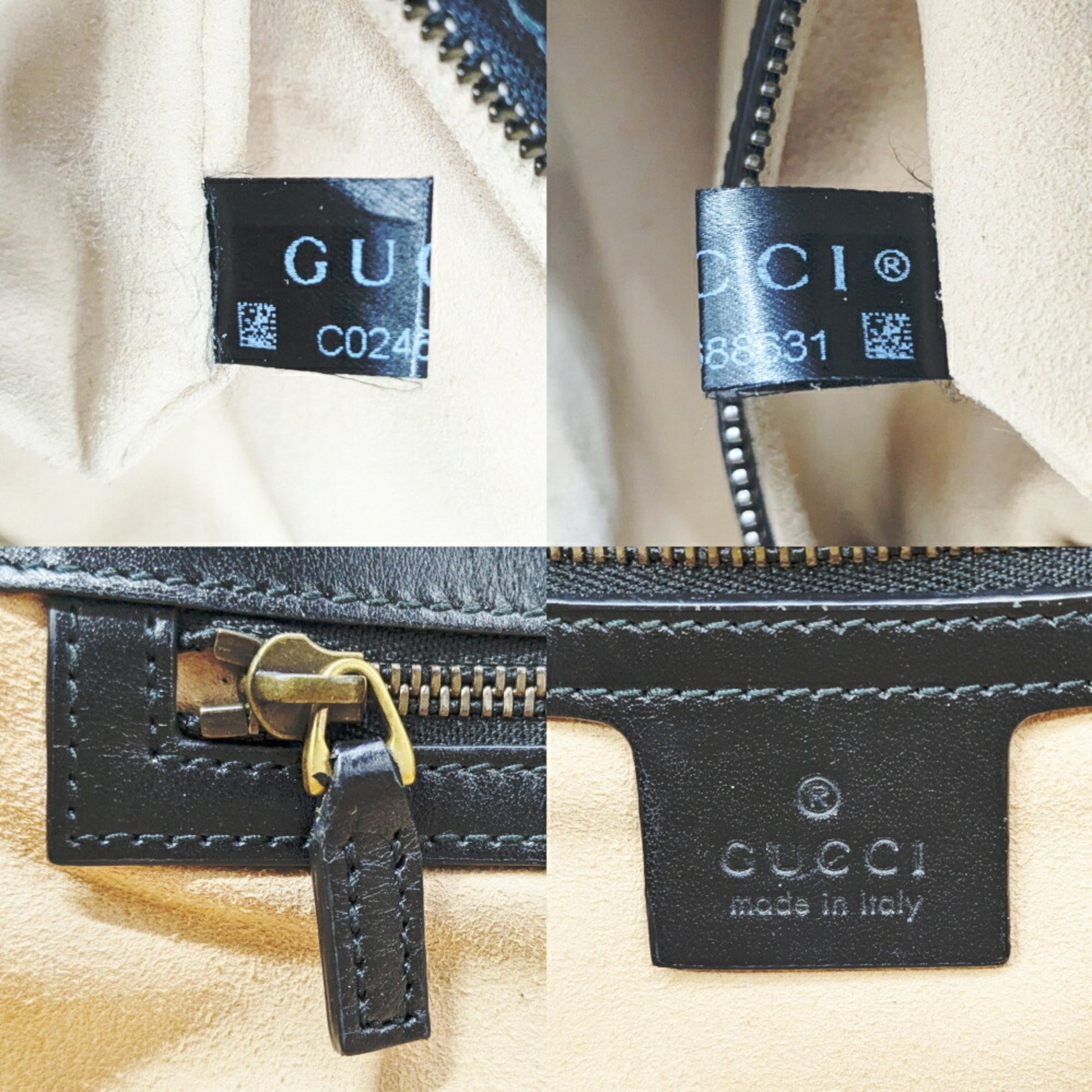 Gucci GG Marmont, Black, Leather, shoulder