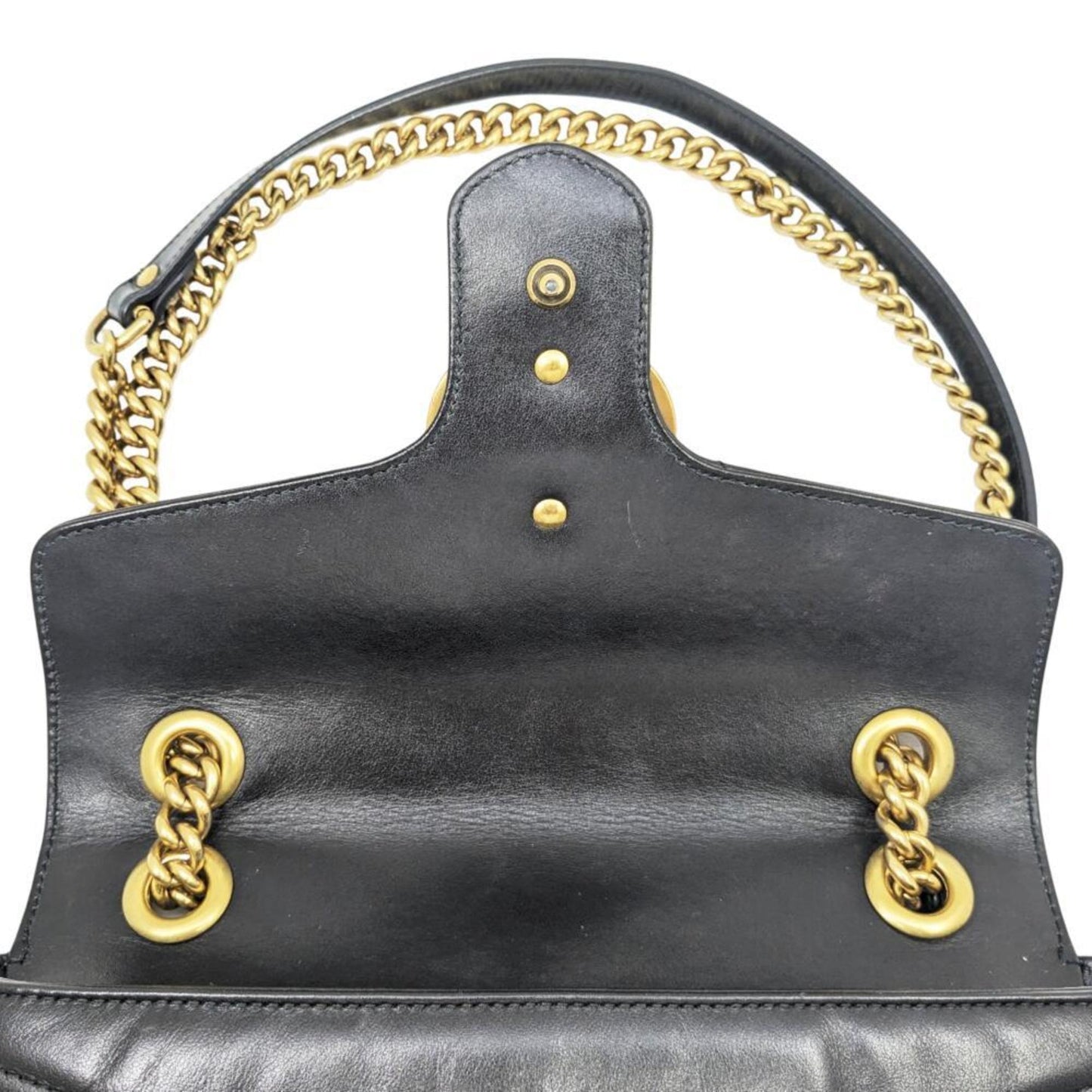 Gucci GG Marmont, Black, Leather, shoulder