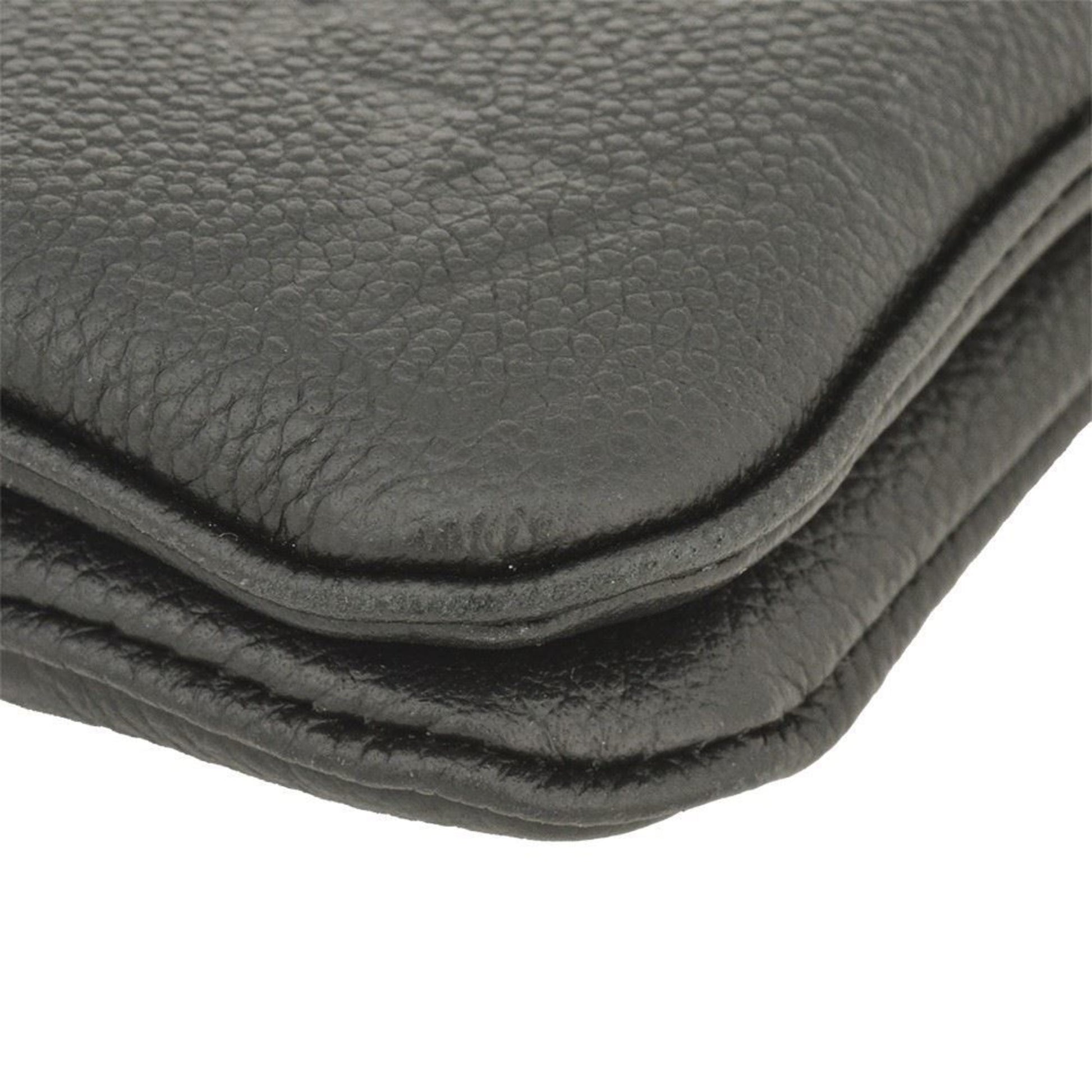 Louis Vuitton Double Zip, Black, Leather, clutch