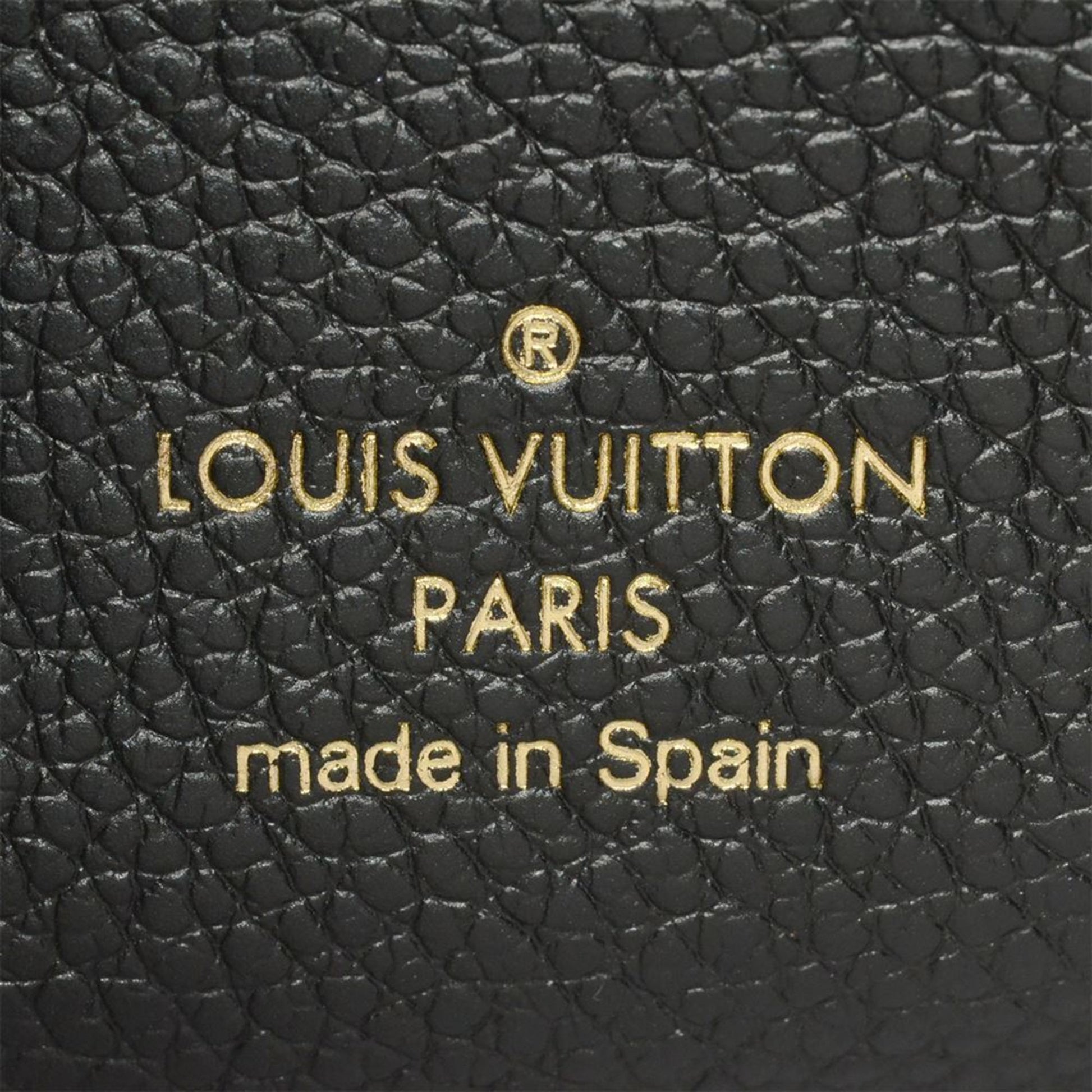 Louis Vuitton Double Zip, Black, Leather, clutch