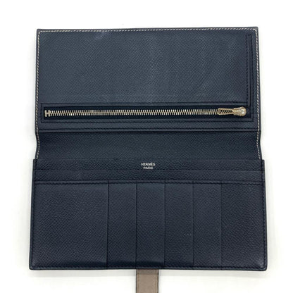Hermès Béarn, Grey, Leather, wallet