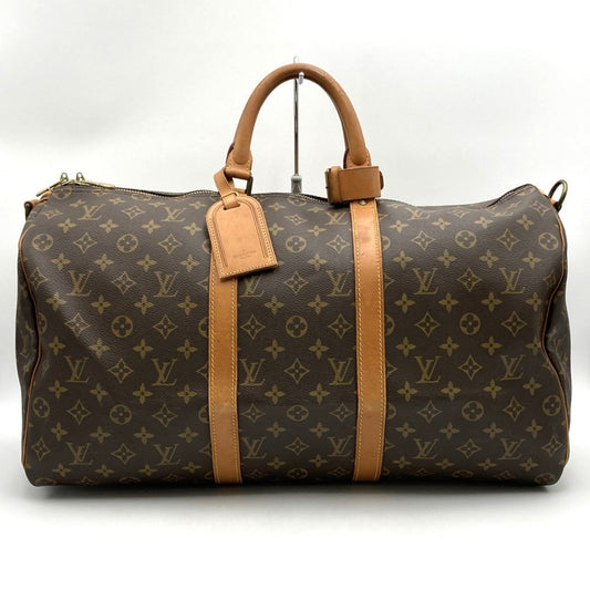 Louis Vuitton Keepall 50, Brown, Canvas, travel