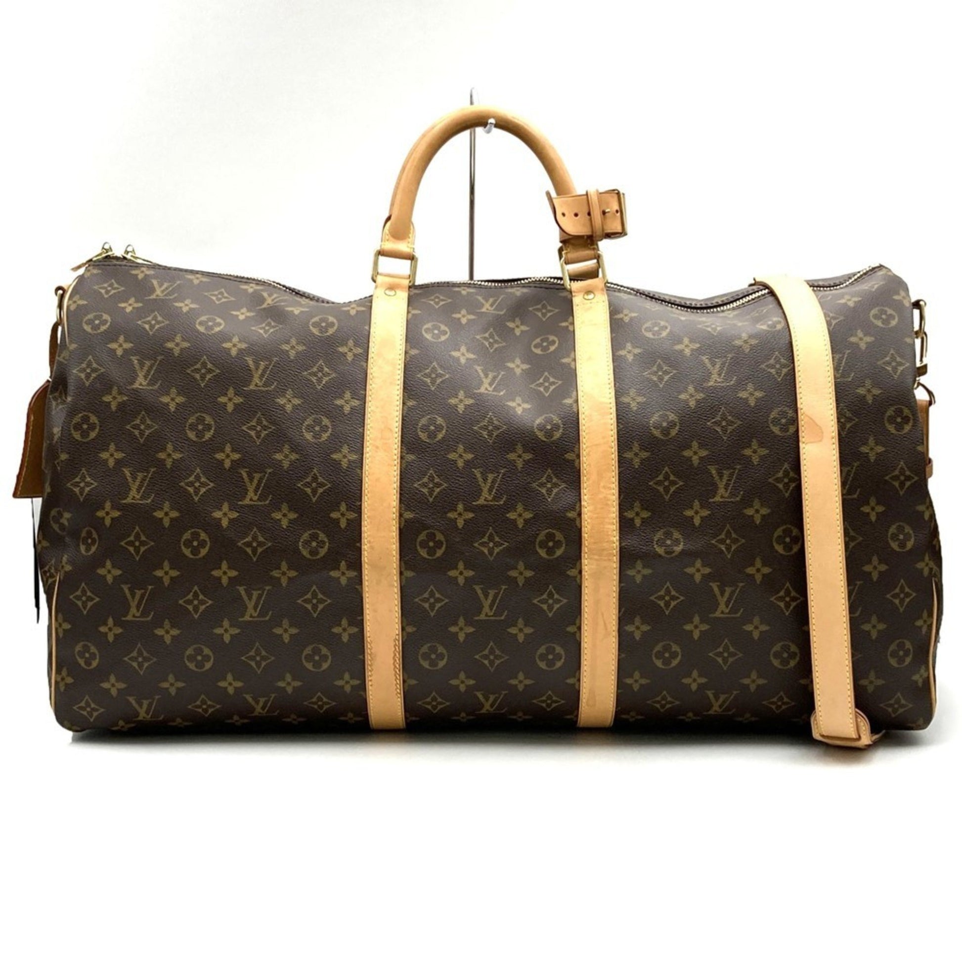 Louis Vuitton Keepall Bandoulière 60, Brown, Canvas, travel