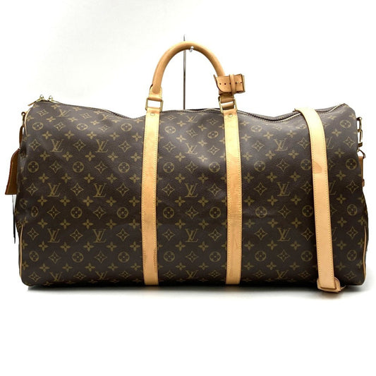 Louis Vuitton Keepall Bandoulière 60, Brown, Canvas, travel