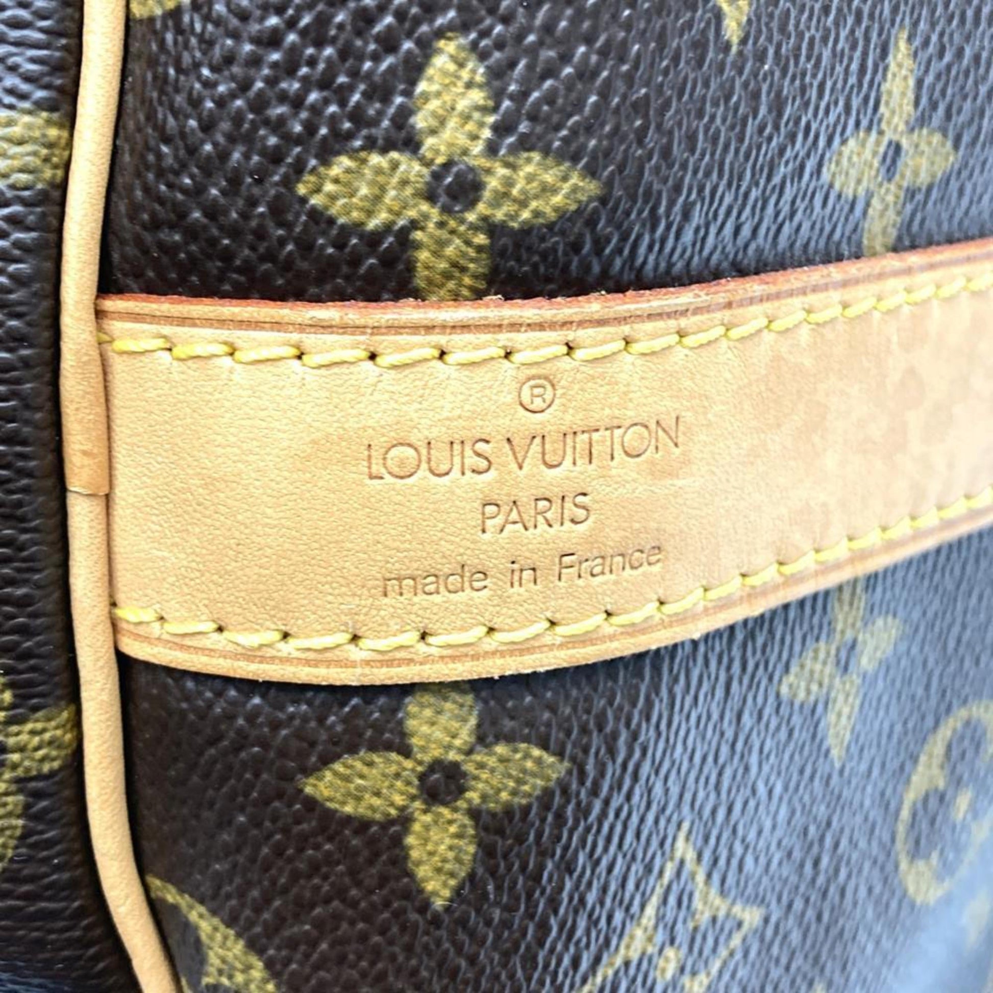 Louis Vuitton Keepall Bandoulière 60, Brown, Canvas, travel