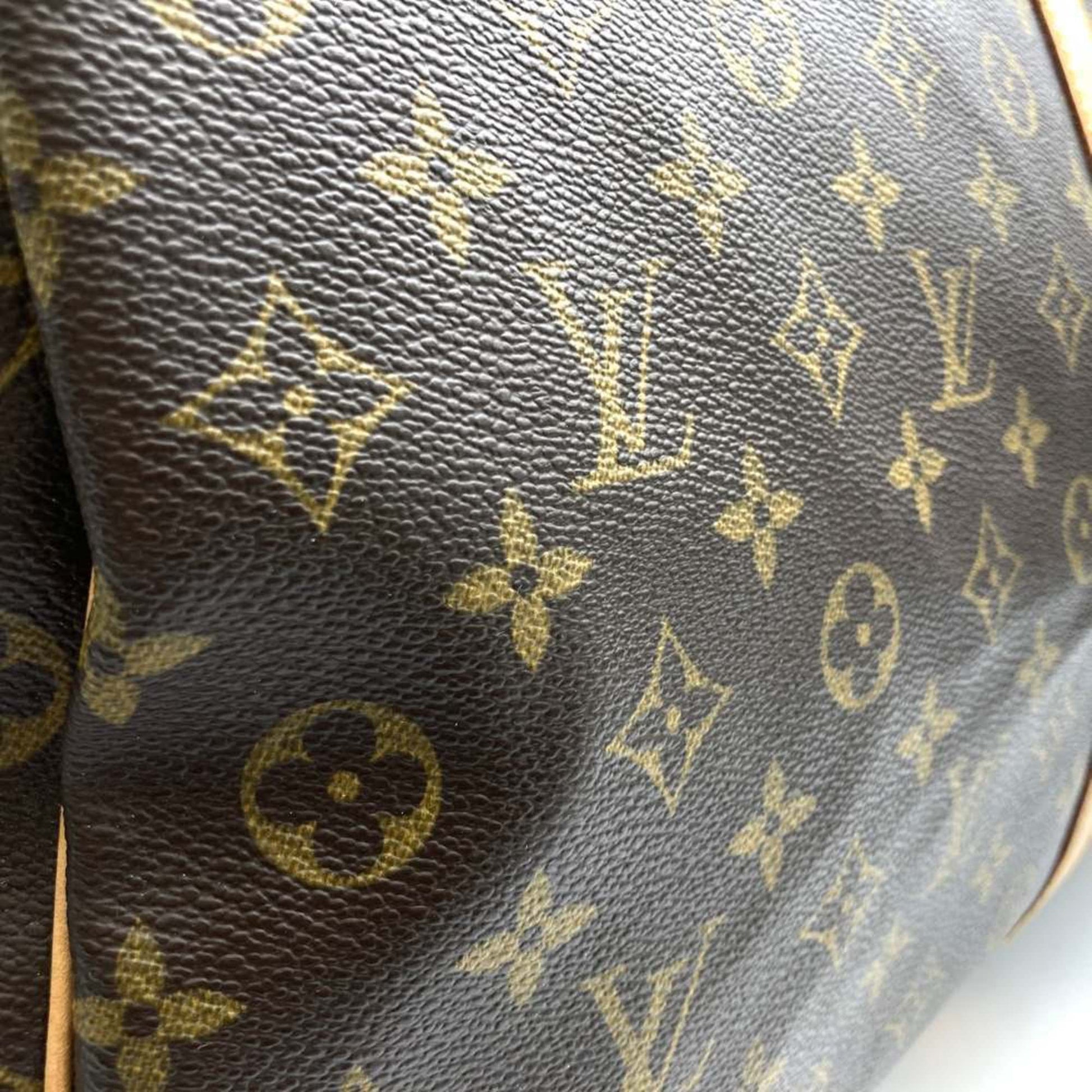 Louis Vuitton Keepall Bandoulière 60, Brown, Canvas, travel