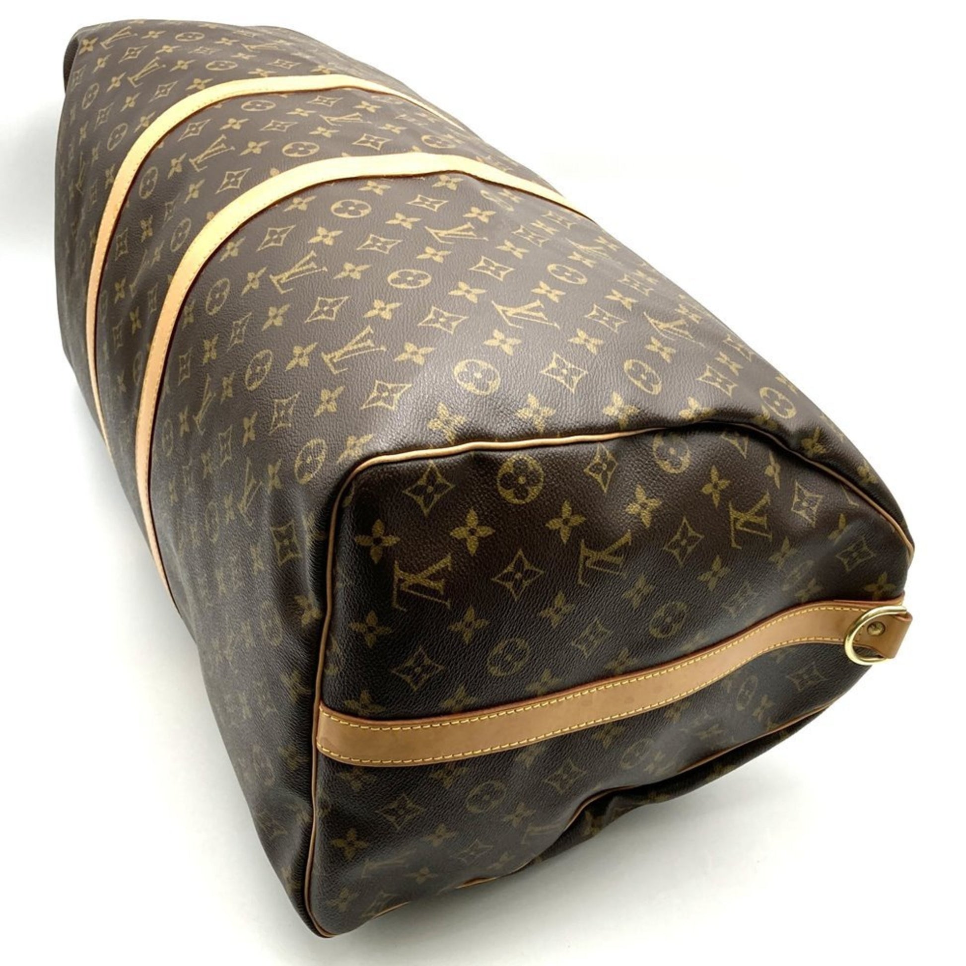 Louis Vuitton Keepall Bandoulière 60, Brown, Canvas, travel