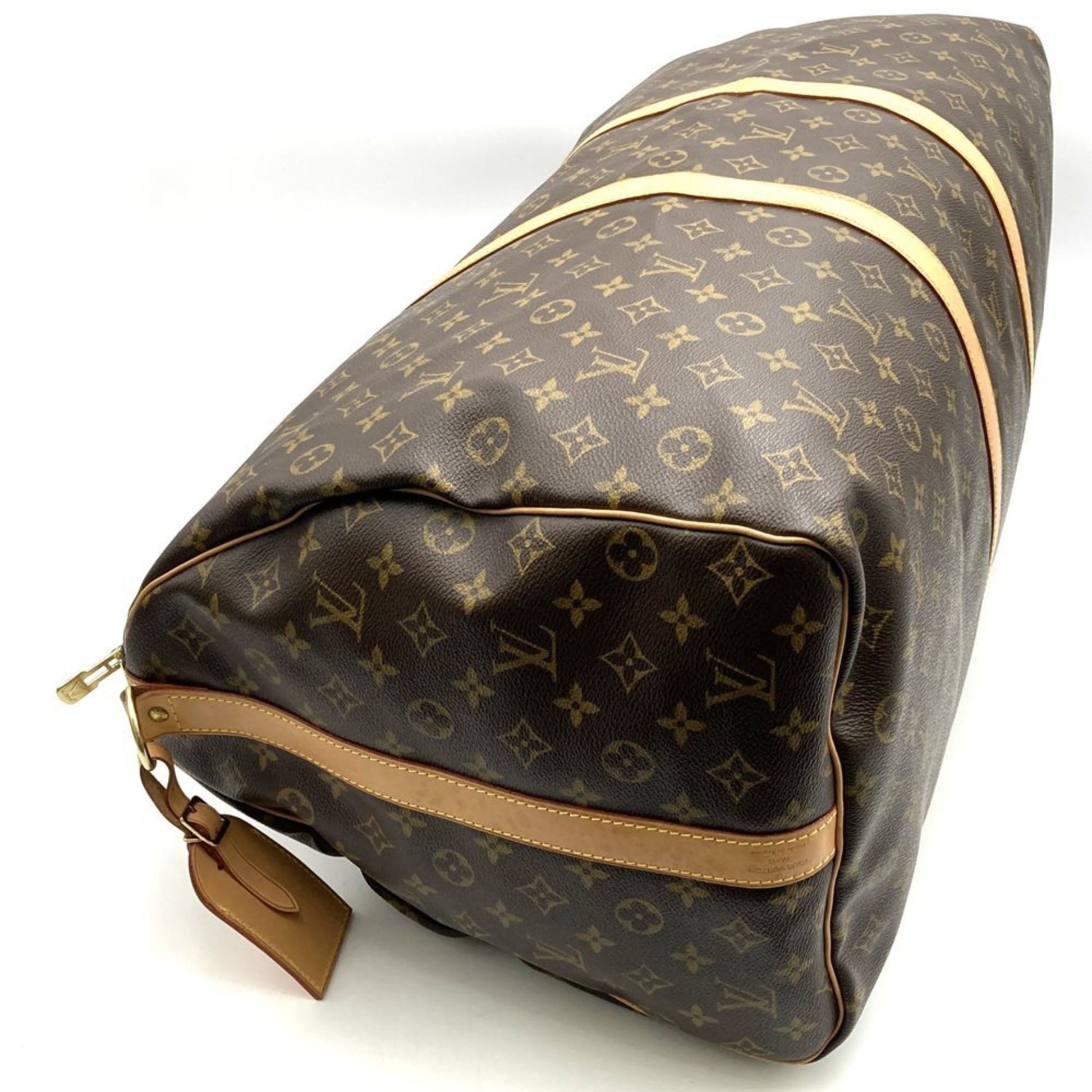 Louis Vuitton Keepall Bandoulière 60, Brown, Canvas, travel