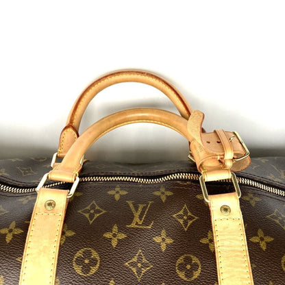 Louis Vuitton Keepall Bandoulière 60, Brown, Canvas, travel