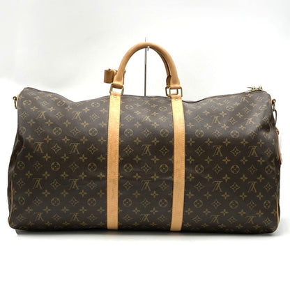 Louis Vuitton Keepall Bandoulière 60, Brown, Canvas, travel