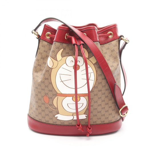 Gucci Doraemon, Brown, Canvas, shoulder