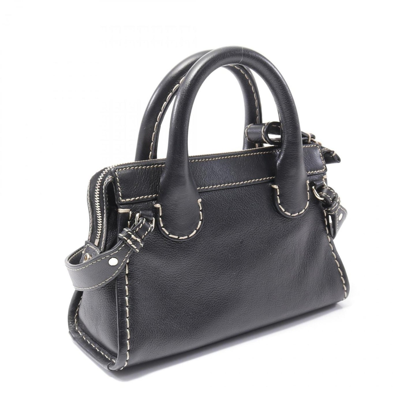Chloé Edith, Black, Leather, handbag