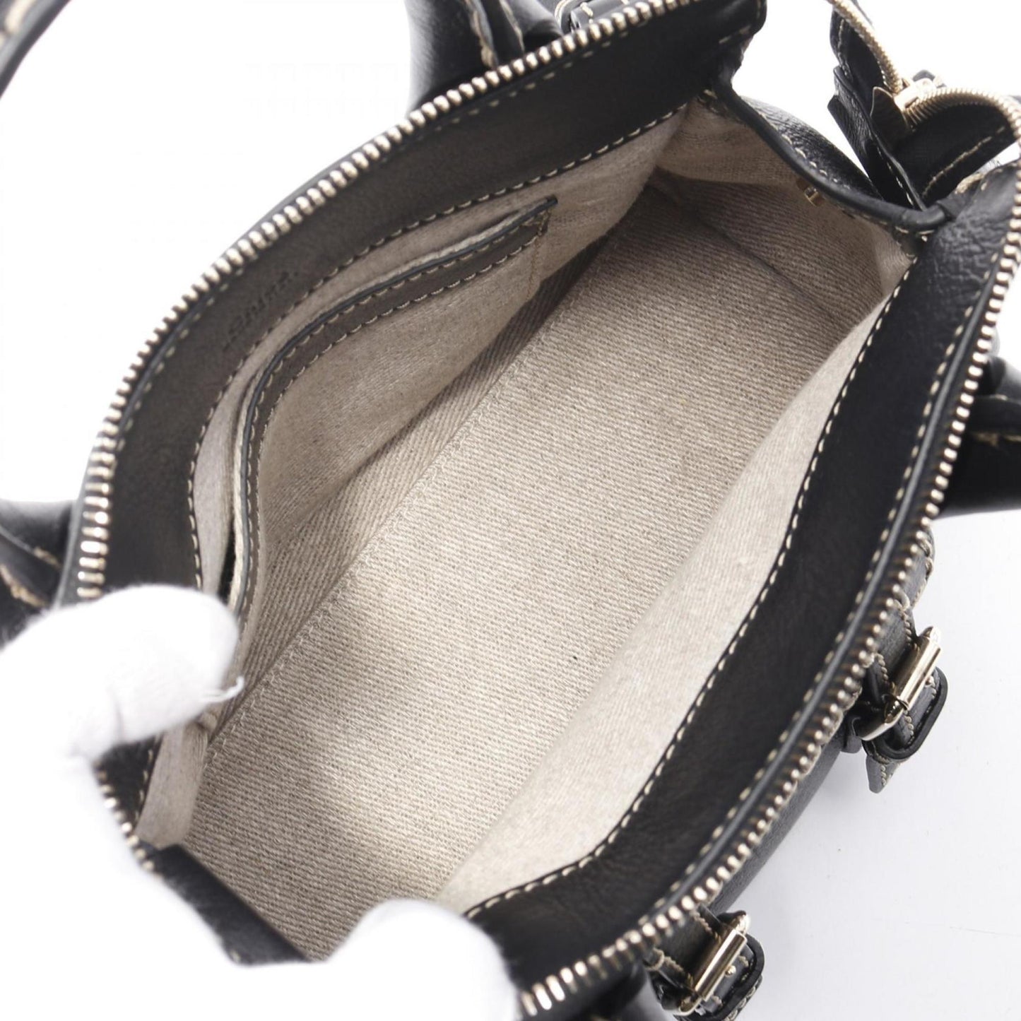 Chloé Edith, Black, Leather, handbag