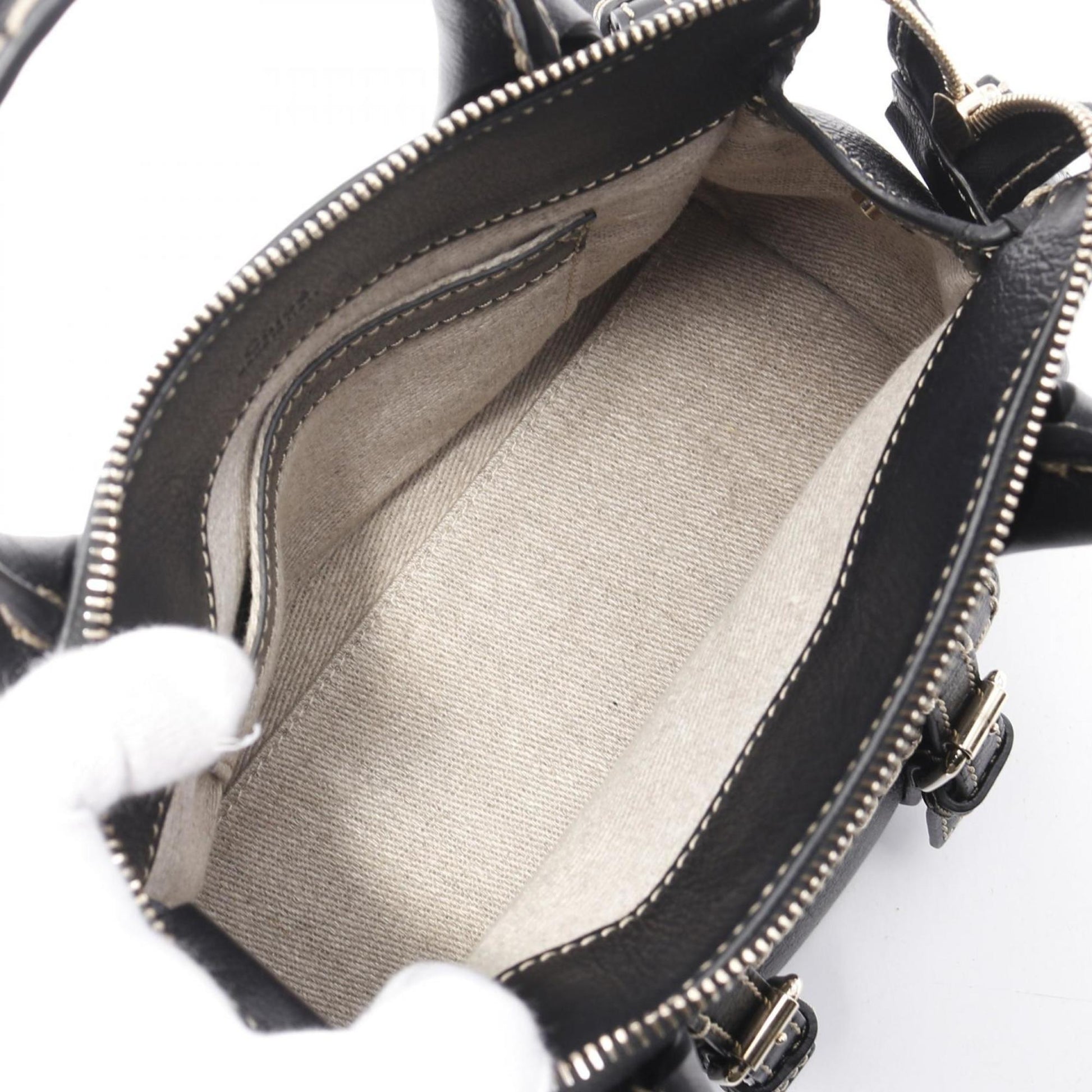Chloé Edith, Black, Leather, handbag