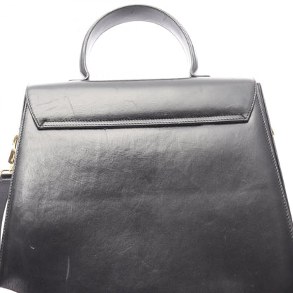 Salvatore Ferragamo Gancini, Black, Leather, handbag