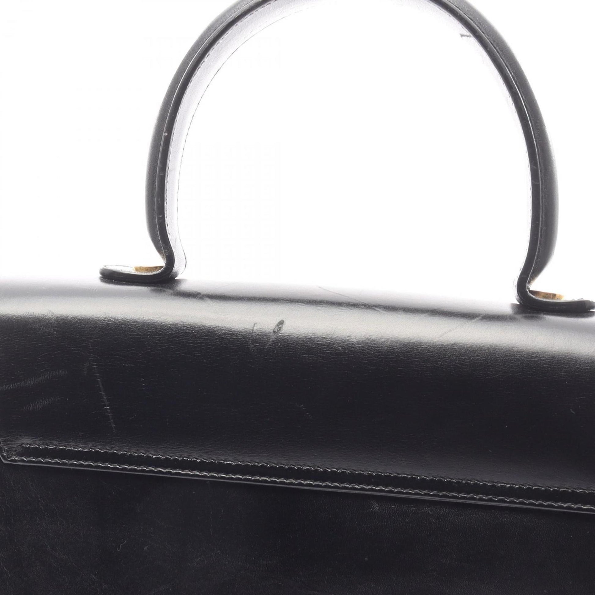 Salvatore Ferragamo Gancini, Black, Leather, handbag