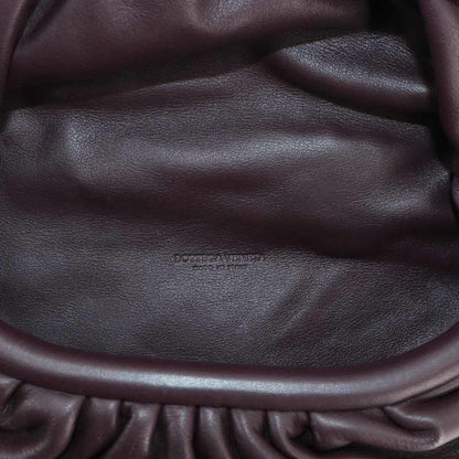 Bottega Veneta Chain Pouch, Burgundy, Leather, clutch
