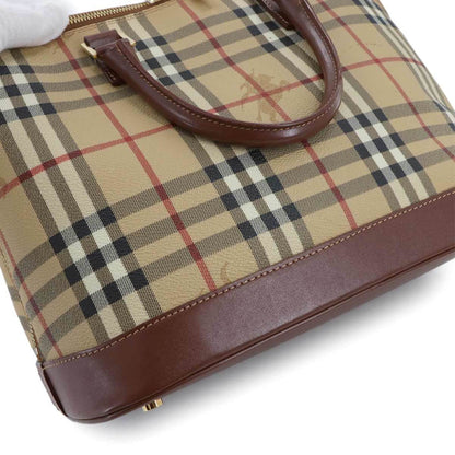 Burberry Haymarket, Beige, Canvas, handbag