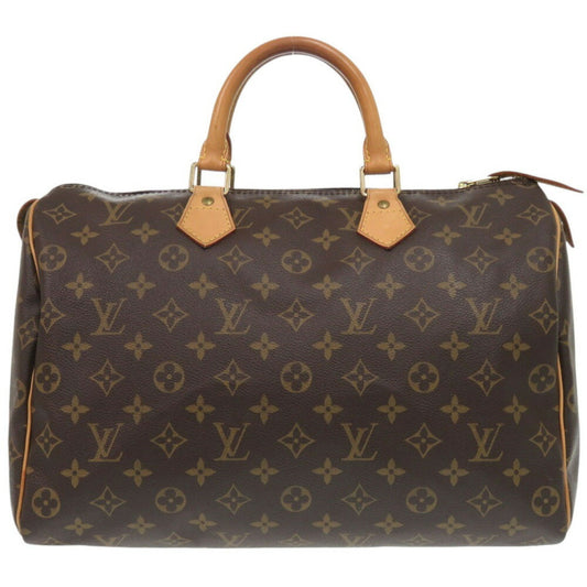 Louis Vuitton Speedy 35, Brown, Canvas, handbag