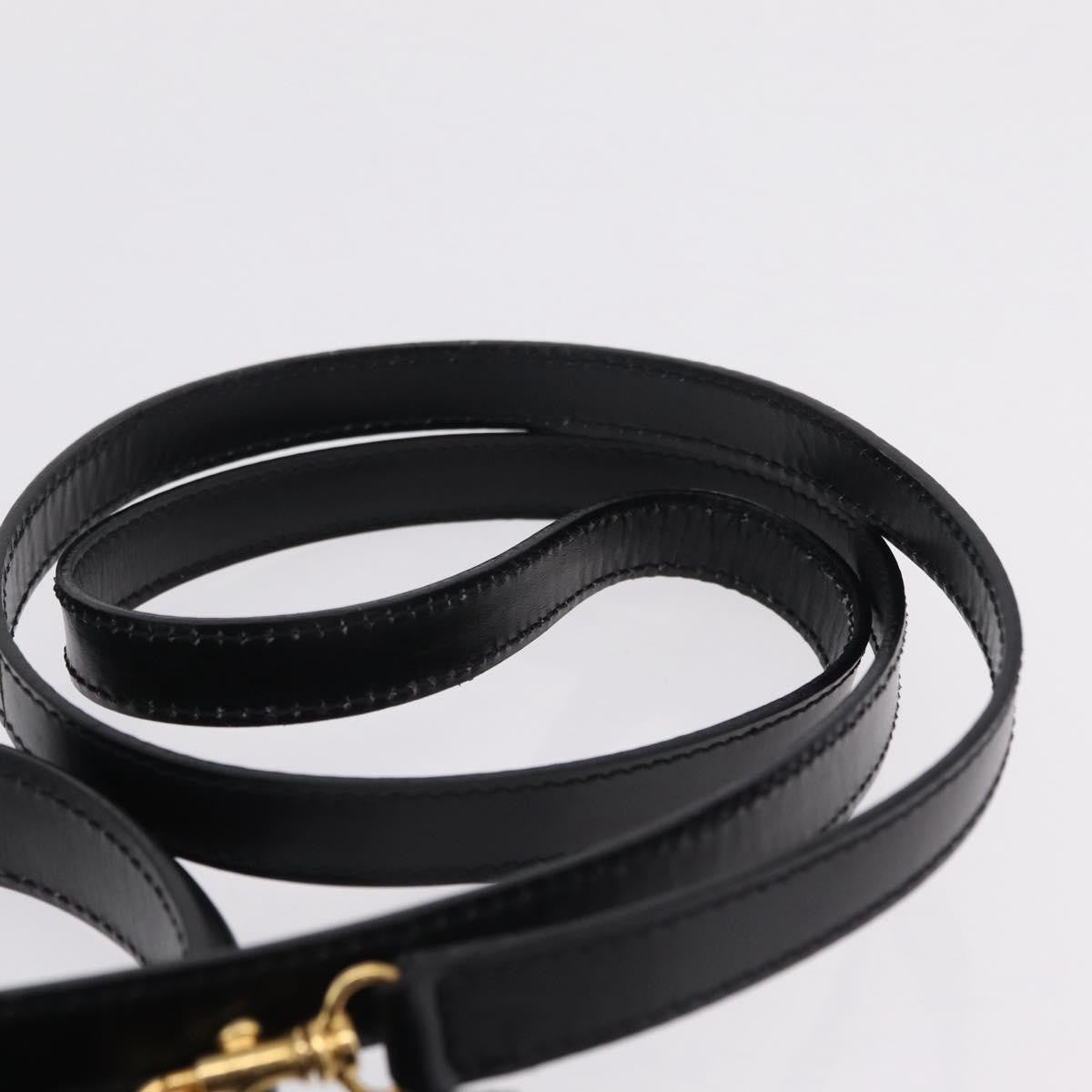 Celine Vintage Logo Top Handle Leather, Black, Leather, Handbag