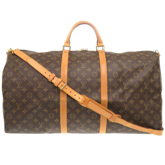 Louis Vuitton Keepall Bandoulière 60, Brown, Canvas, travel