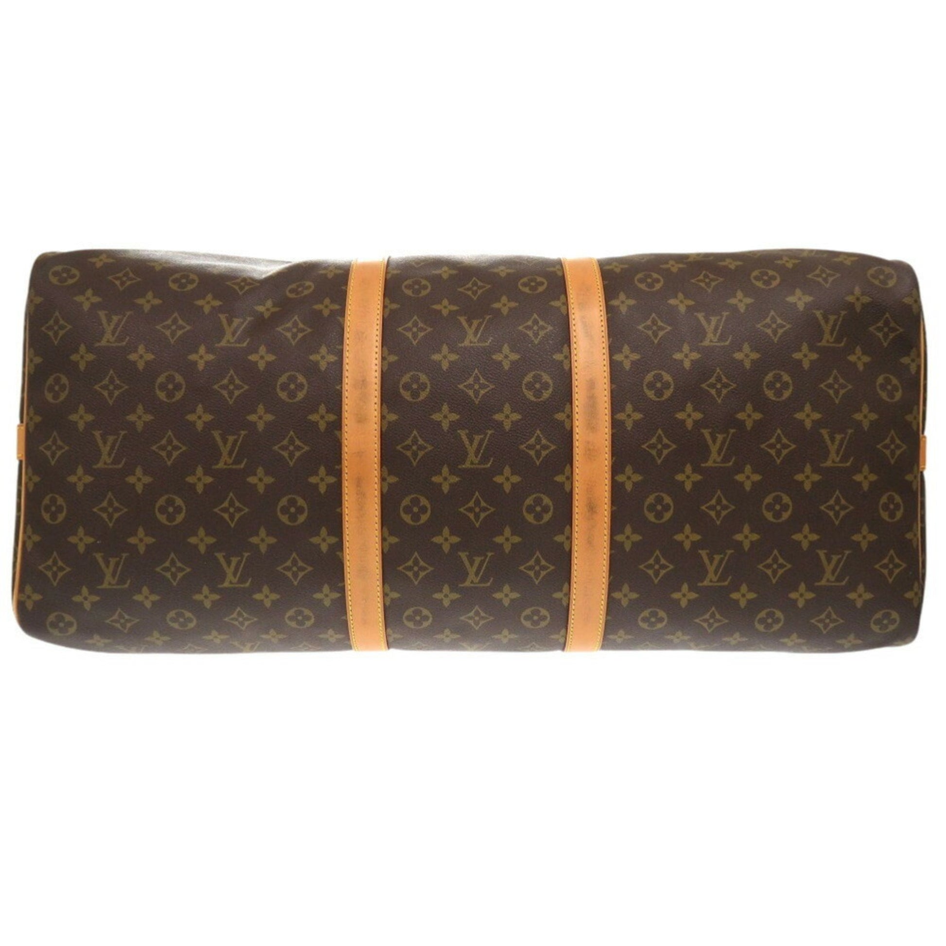 Louis Vuitton Keepall Bandoulière 60, Brown, Canvas, travel