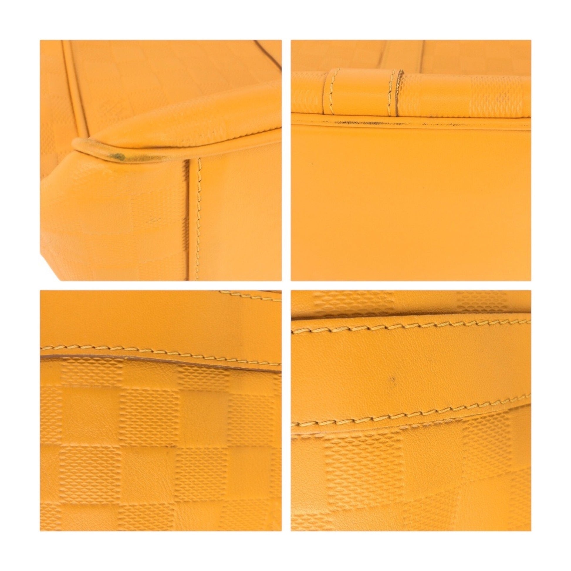 Louis Vuitton Tadao, Yellow, Leather, tote