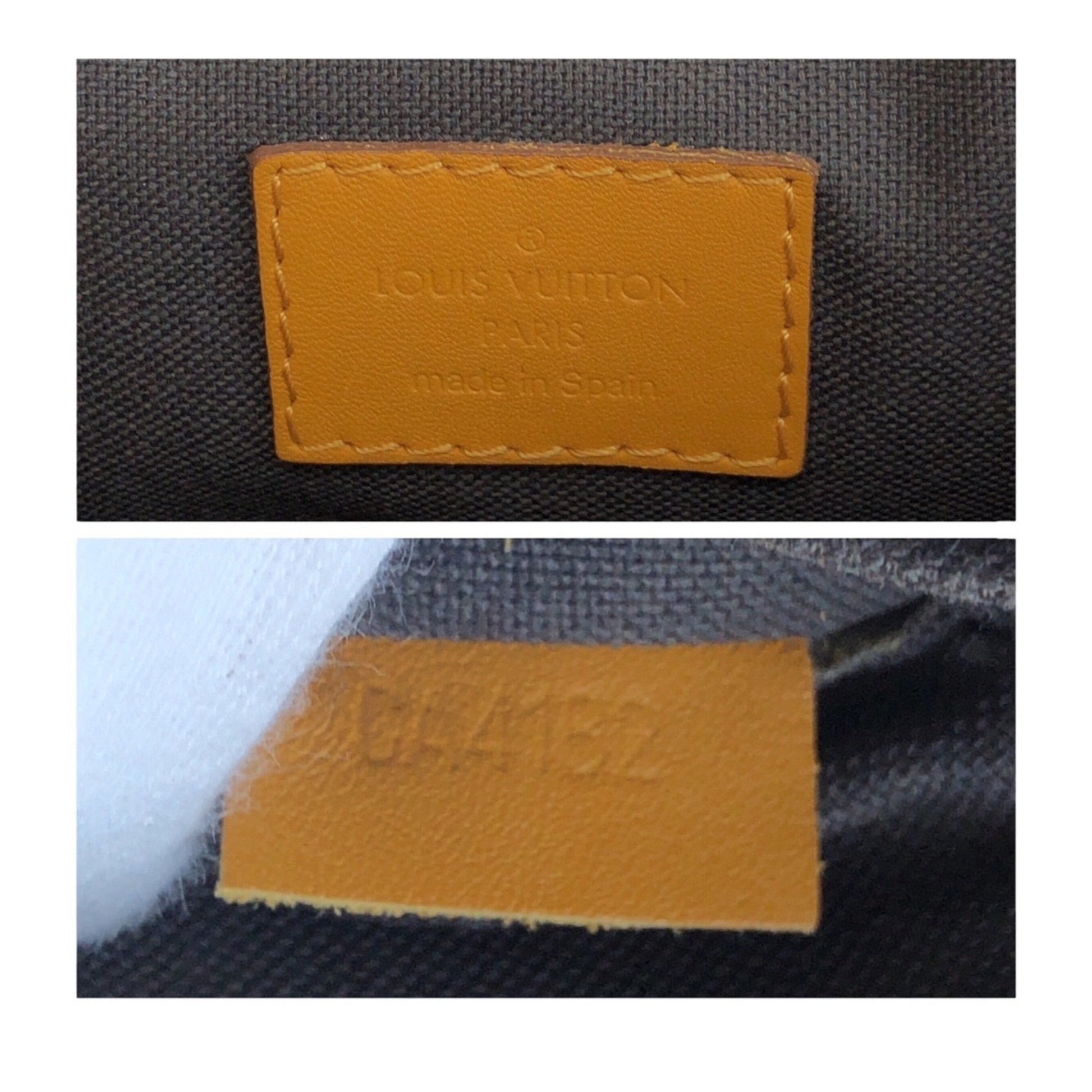 Louis Vuitton Tadao, Yellow, Leather, tote