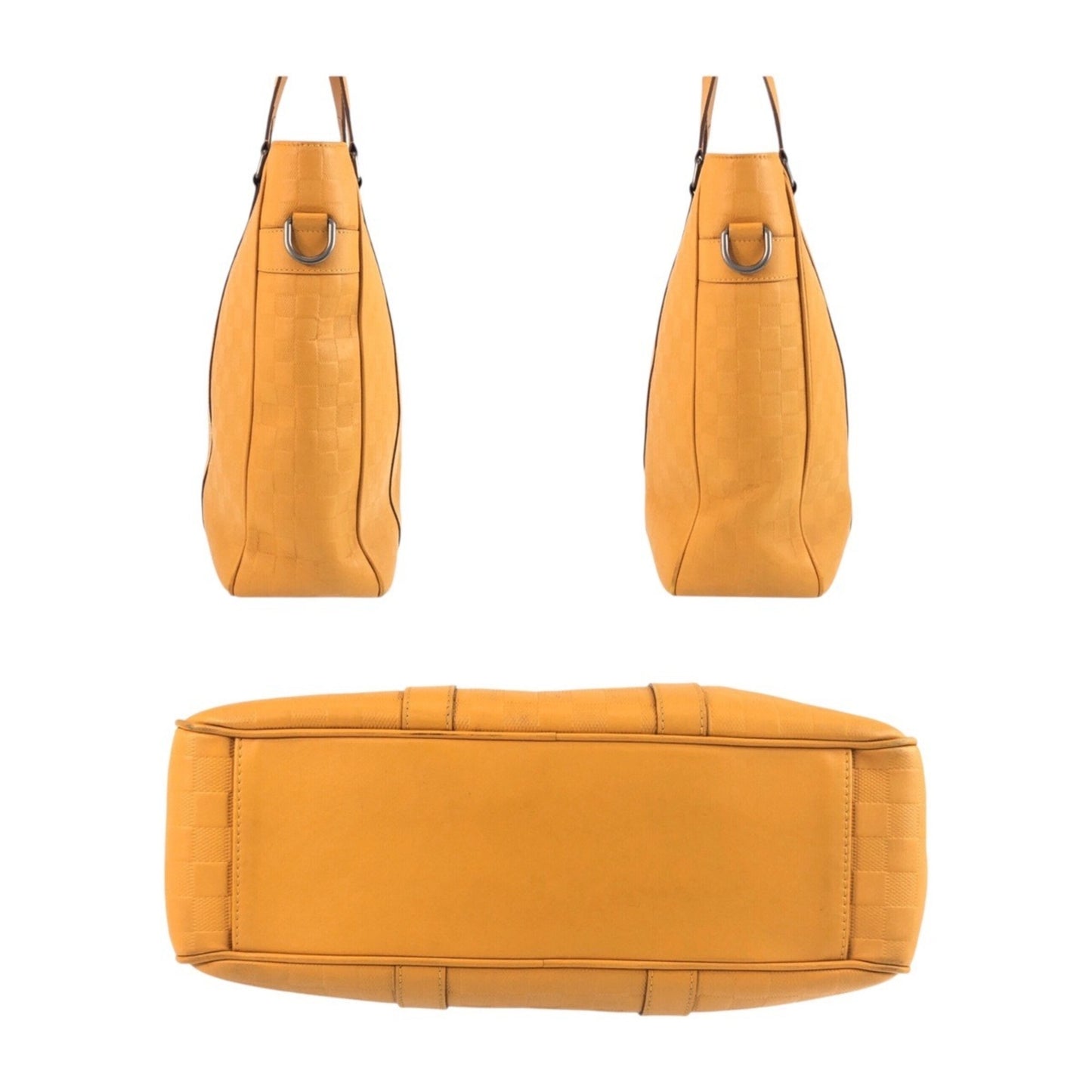 Louis Vuitton Tadao, Yellow, Leather, tote