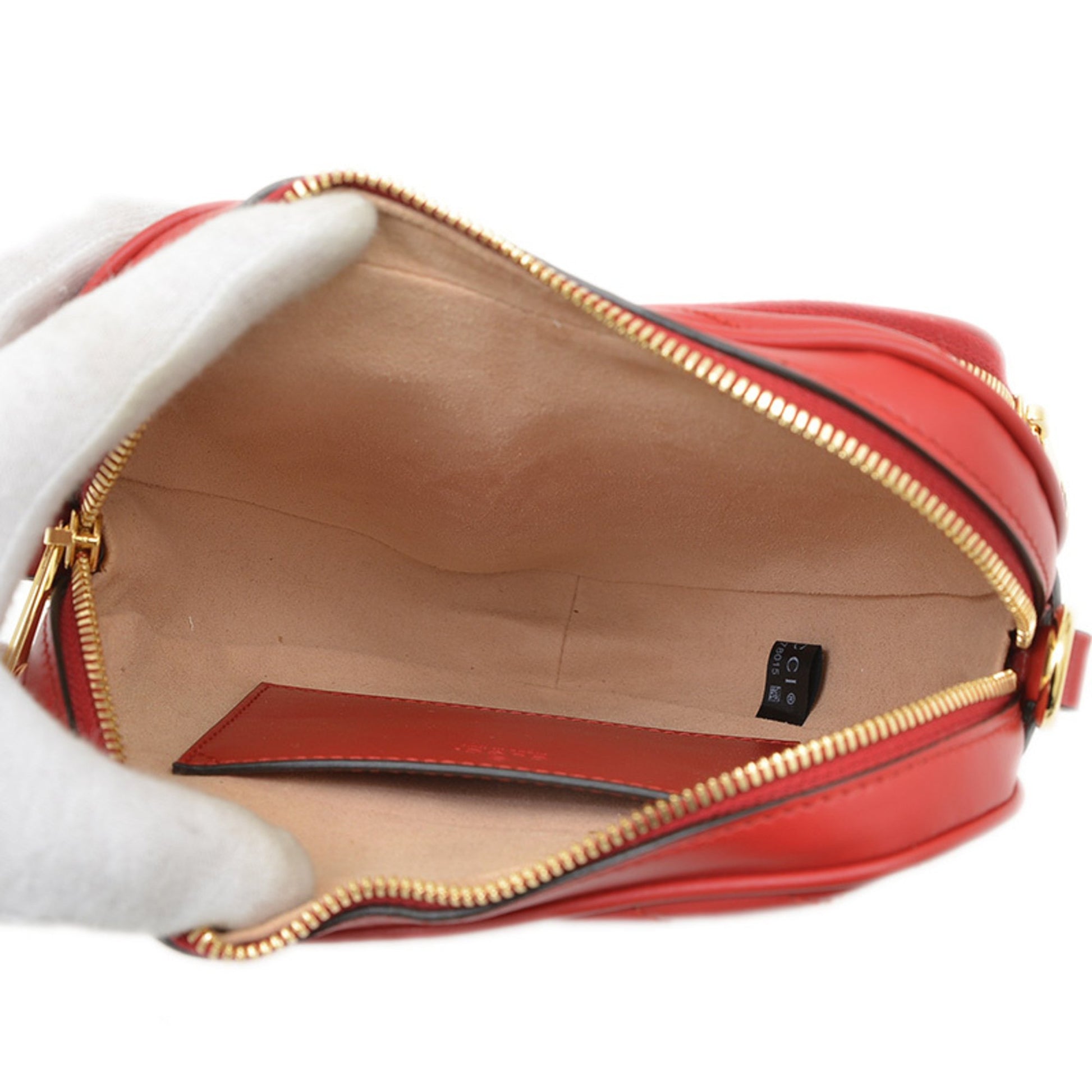 Gucci Interlocking G, Red, Leather, shoulder