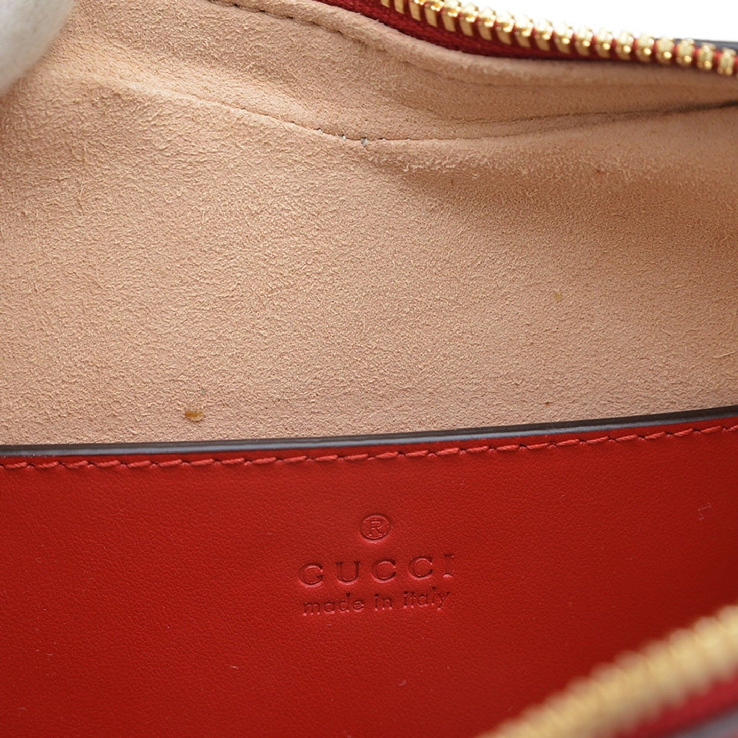 Gucci Interlocking G, Red, Leather, shoulder