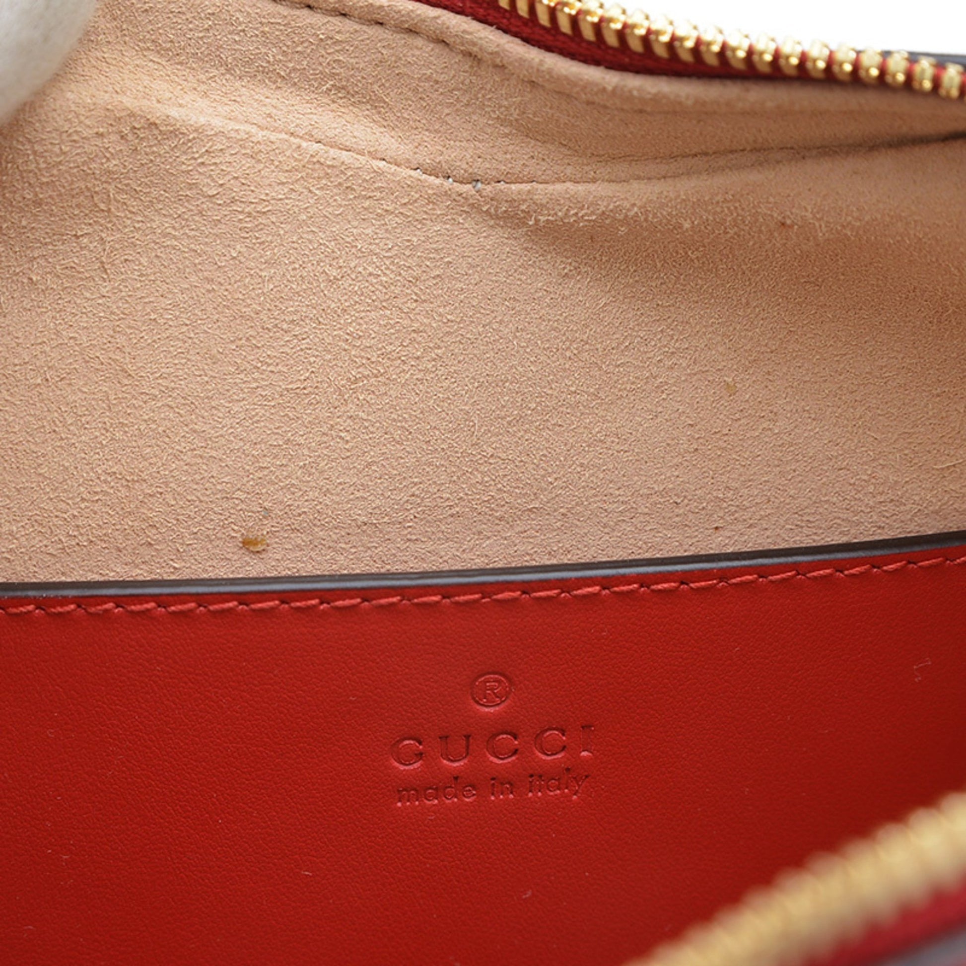Gucci Interlocking G, Red, Leather, shoulder
