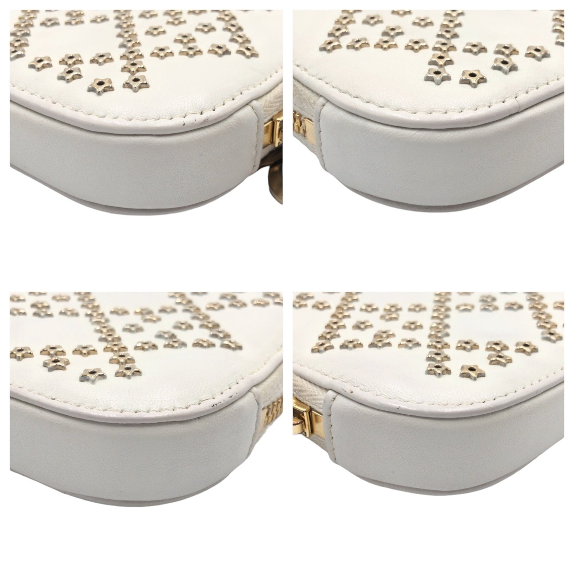Dior Lady Dior, White, Leather, clutch