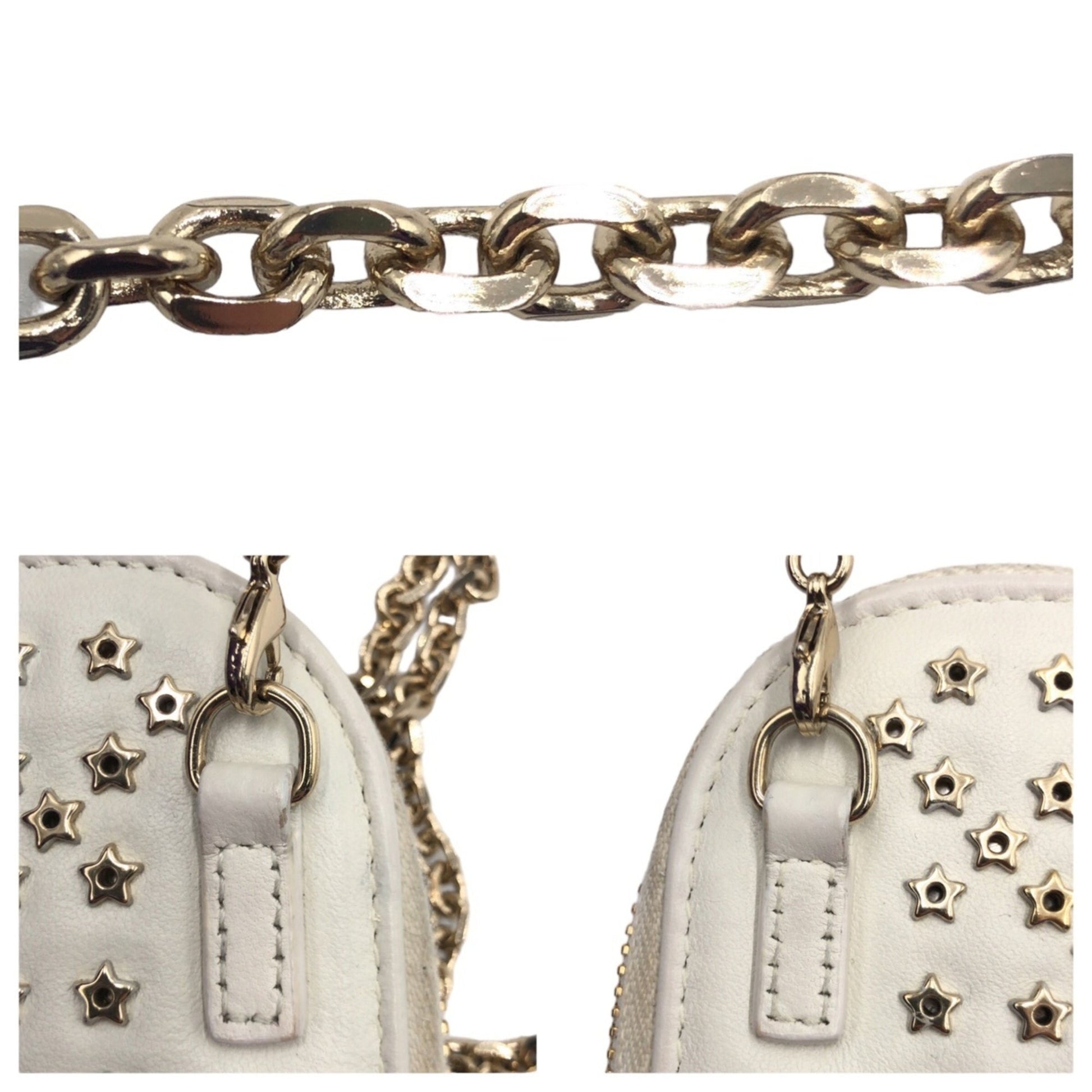 Dior Lady Dior, White, Leather, clutch