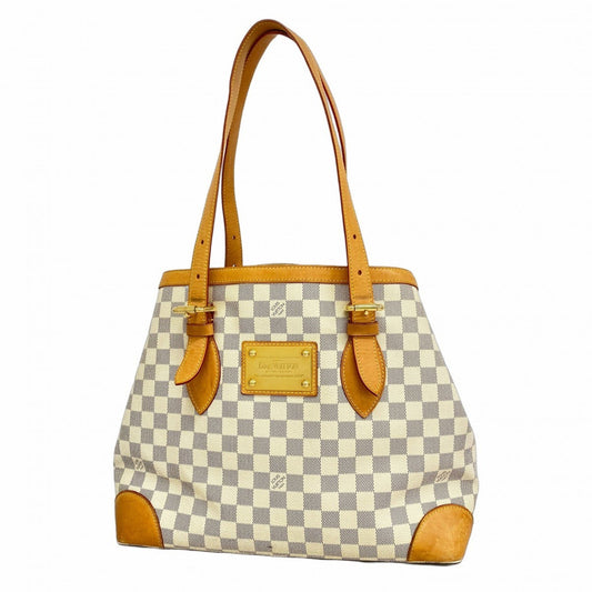 Louis Vuitton Hampstead, White, Canvas, tote