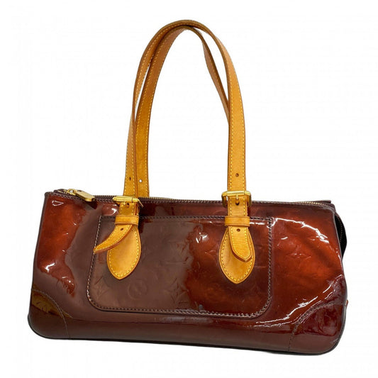 Louis Vuitton Rosewood, Burgundy, Patent Leather, handbag