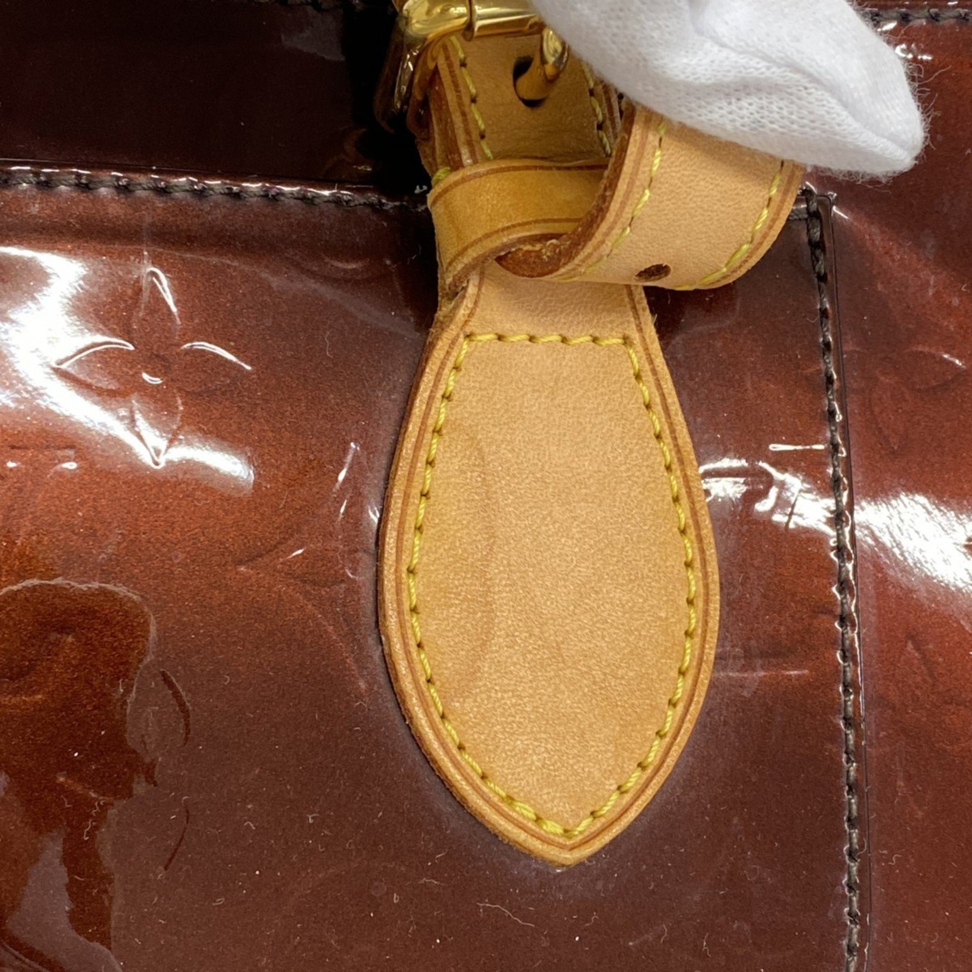 Louis Vuitton Rosewood, Burgundy, Patent Leather, handbag