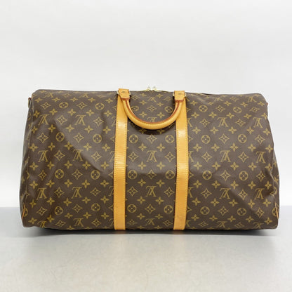 Louis Vuitton Keepall Bandouliere 55, Brown, Canvas, travel