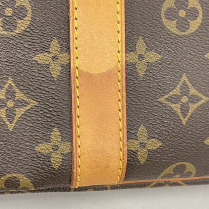 Louis Vuitton Keepall Bandouliere 55, Brown, Canvas, travel