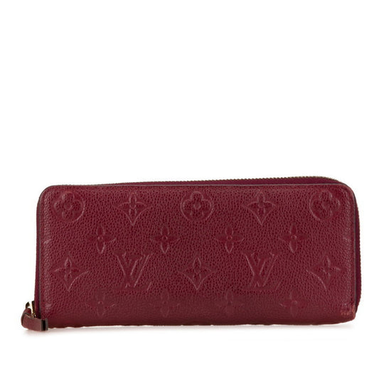 Louis Vuitton Clemence, Burgundy, Leather, wallet