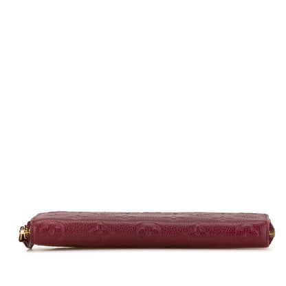 Louis Vuitton Clemence, Burgundy, Leather, wallet