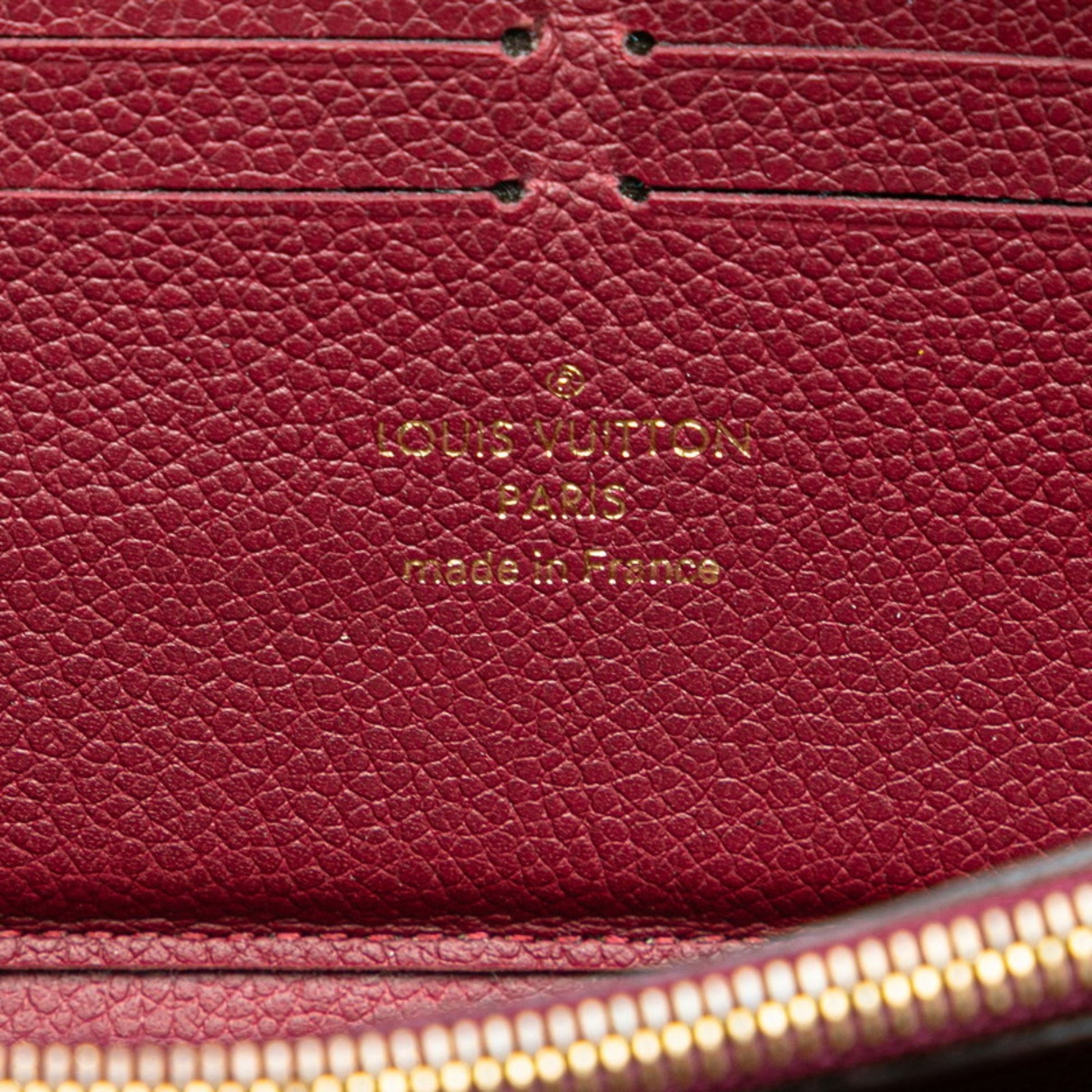 Louis Vuitton Clemence, Burgundy, Leather, wallet