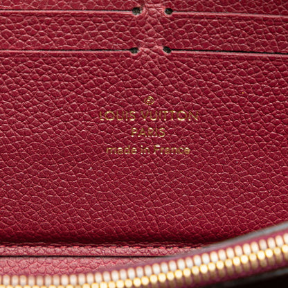Louis Vuitton Clemence, Burgundy, Leather, wallet