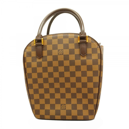 Louis Vuitton Saria, Brown, "CANVAS, LEATHER", handbag