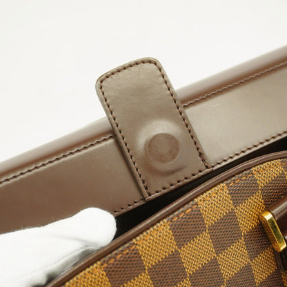 Louis Vuitton Saria, Brown, "CANVAS, LEATHER", handbag