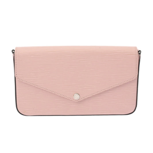 Louis Vuitton Felicie, Pink, Leather, shoulder