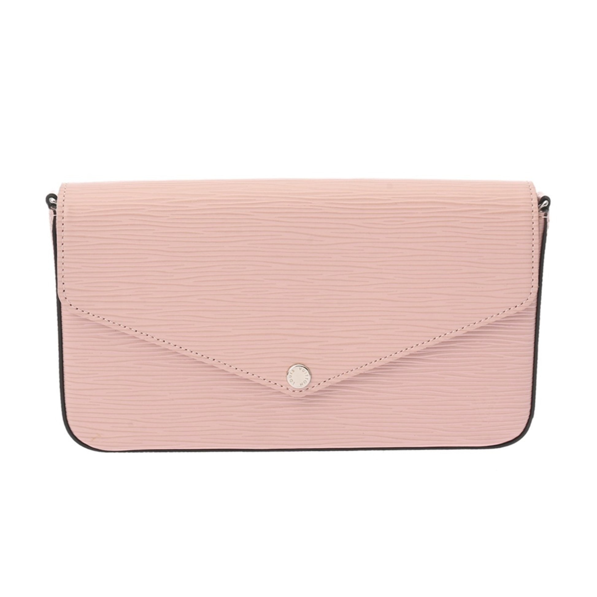 Louis Vuitton Felicie, Pink, Leather, shoulder