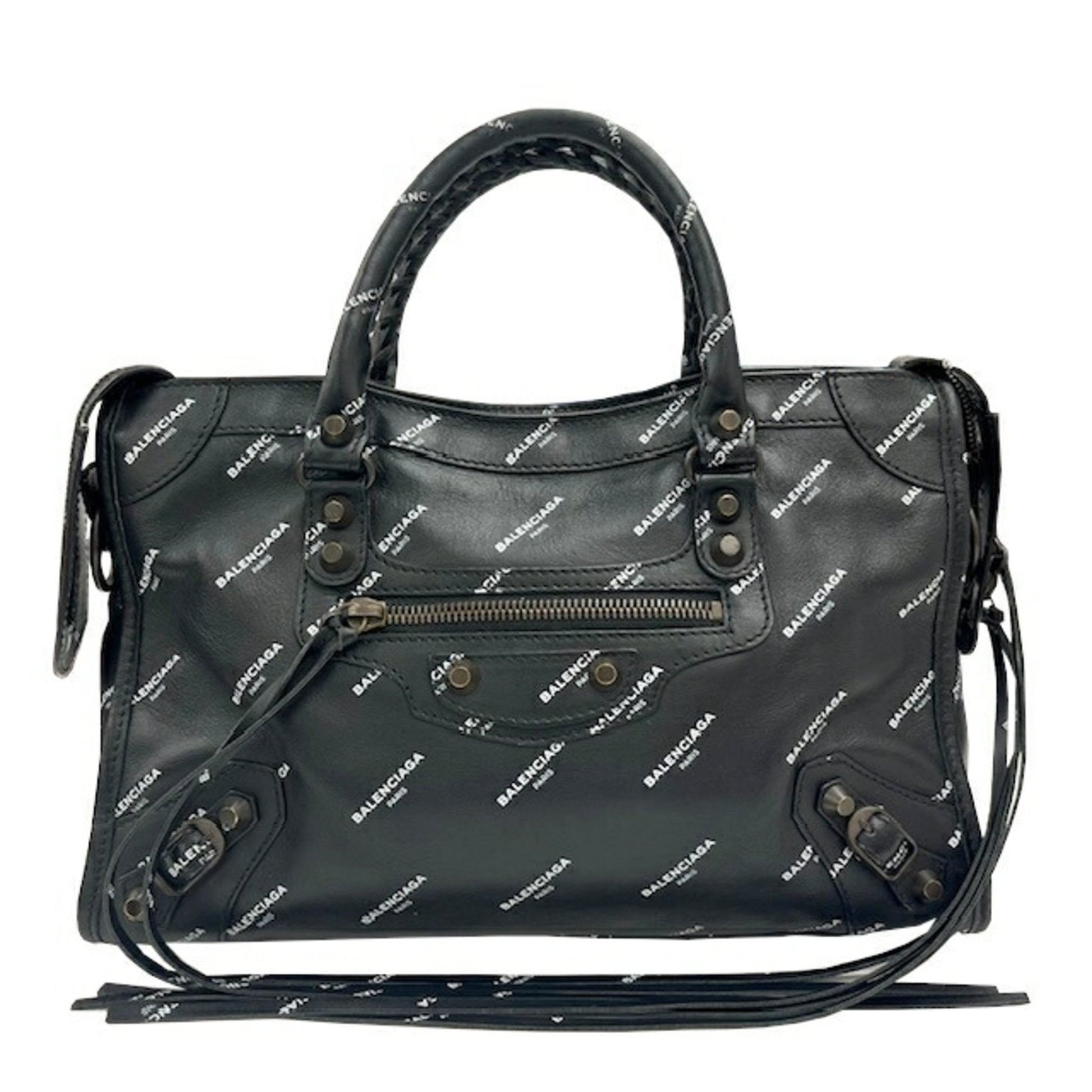 Balenciaga City, Black, Leather, handbag