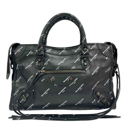 Balenciaga City, Black, Leather, handbag
