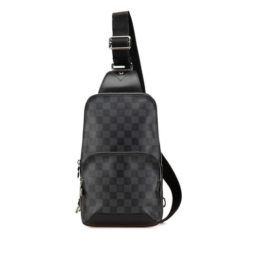 Louis Vuitton Avenue, Black, "CANVAS, LEATHER", shoulder
